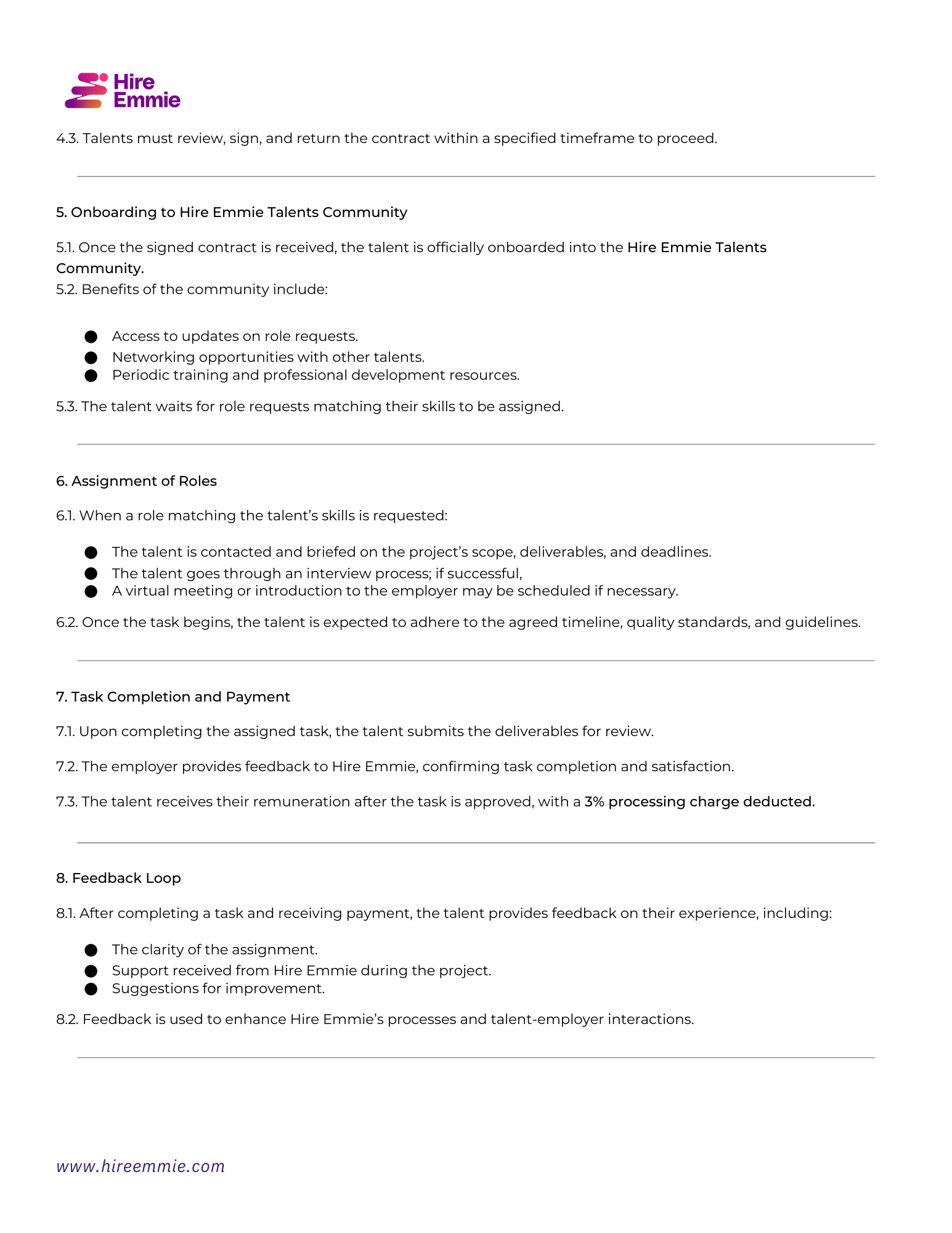 Hire Emmie Talent Journey
