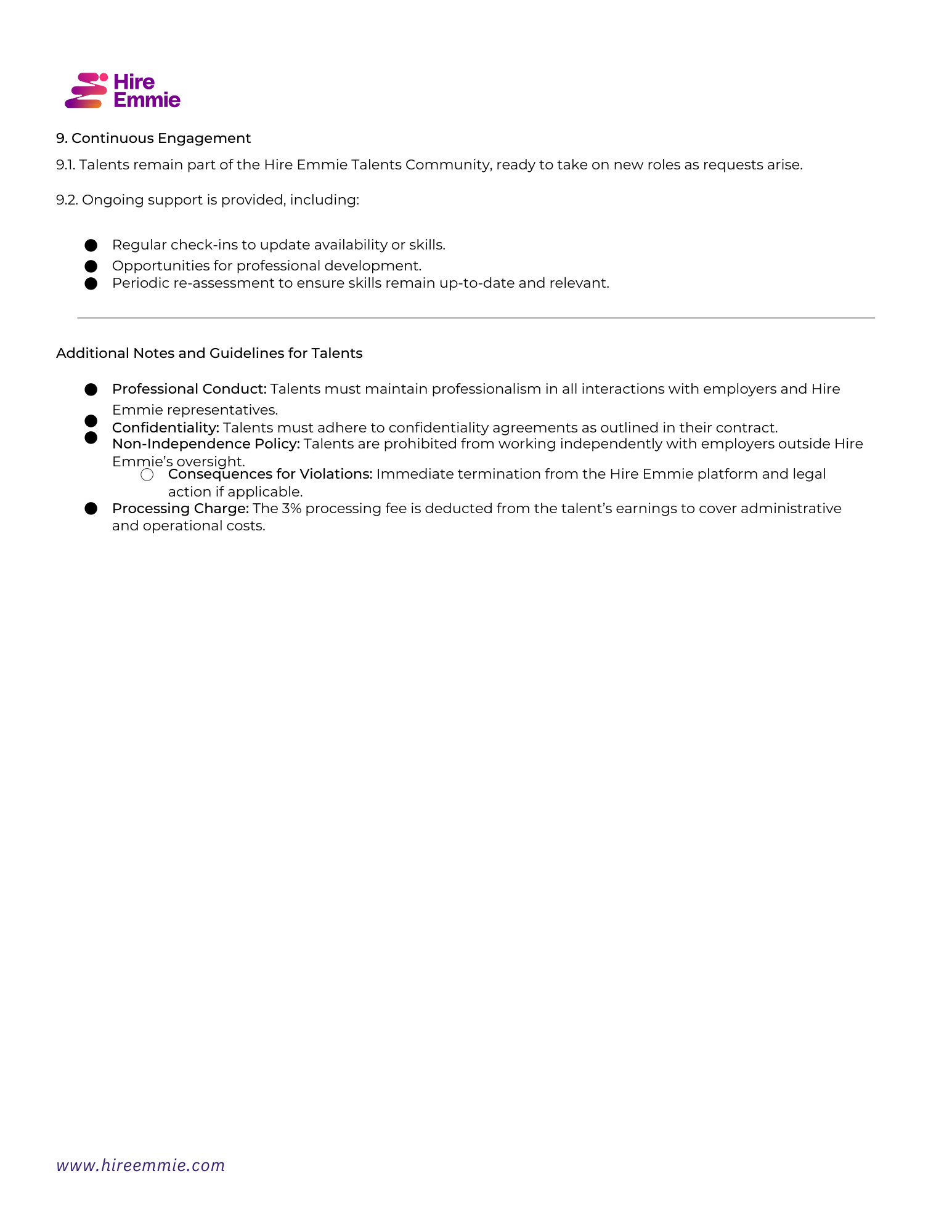Hire Emmie Talent Journey